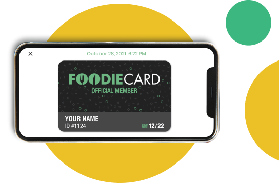 FoodieCard; Eat, Drink, Save, Donate