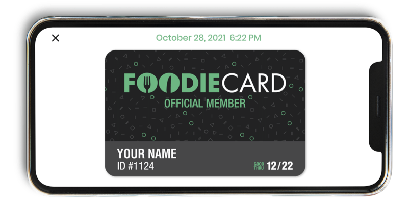 FoodieCard; Eat, Drink, Save, Donate